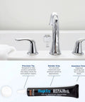 Easy To Use Bath And Sink Repair Kit For Chips And Scratches On Ceramic Porcelain And Fiberglass Sinks Tub And Toilet White