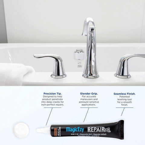 Easy To Use Bath And Sink Repair Kit For Chips And Scratches On Ceramic Porcelain And Fiberglass Sinks Tub And Toilet White