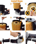 Installation steps for Powerful 1300W Burnishing Polishing Machine With Steel Wire Wheel For Concrete Metal Stainless Steel Wood Exterior Renovator Heavy Duty Polisher That Shines Up Fast And Delivers Smooth Finish.