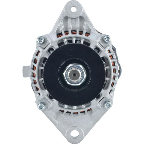 Front view of Replacement Beefy 12V 45Amp Alternator With Internal Regulator For Kubota M7040 Series Tractors M7040F M7040DT M7040HD