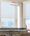1.75 Inch Roller Shade Battery Powered Motor With Remote Control For Solar Roller Shades Windows Rechargeable Wireless Controller
