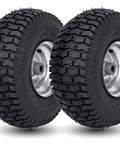 Pair of Front Tire And Wheel For 15x6.00-6 Lawn Mower Fits Riding Mowers From Craftsman Husqvarna And Deere, 3/4 inch bush