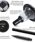 Color Changing Solar Garden Lights With Glass Pathway Lamps Waterproof Outdoor Landscape Walkway Yard Decor components