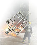 No Sweat Mobile Under Vehicle Cooling Rig For Electric Battery Fire Suppression With Continuous Water Mist Shield For Garage Charging Bays and Game Changing Safety Setup, stainless steel design with multi-nozzle array.