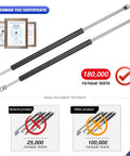 Tough As Nails Heavy Duty 24 Inch Gas Spring Shock Struts Pair with TÜV certification and test comparison for durability.