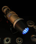 Kickass Metal Turbofan Engine Model Kit For Aviation Buffs 1 10 Scale Cutaway Aircraft Engine Display showcasing lit engine front.