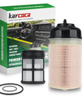 Premium Heavy Duty Engine Air Filter For 2013-2019 Freightliner Cascadia, Western Star M2 112 with packaging.
