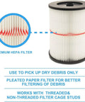 Heavy Duty Replacement Cartridge Vacuum Filter For 9 17816 17816 Compatible Shop Vac Fits 5 6 8 12 16 Gallon And Larger Wet Dry Vacs