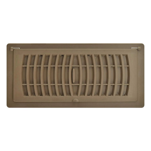Pop Up Floor Register 4x10 Inch Tan Heavy Duty Plastic Vent With Air Deflector Rust Proof And Scratch Resistant Use As Standard Register When Closed Or Air Deflector When Open Ceiling Knockouts