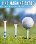 Plastic Golf Tees 170 Pack With Three Line Marking System Two Sizes 3-1/4 Inch And 1-1/2 Inch Low Friction Prongs On Grass