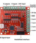 4 Axis CNC Motion Controller Board For Stepper Or Servo Motors 100KHz High Speed USB Drive Controller with labeled connections.