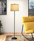 Floor lamp with Two Pack Drum Lamp Shades Natural Beige Linen, Medium Size 11.6 In Top, 12.6 In Bottom, 9.8 In High, Spider Fitter.