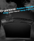 Heavy Duty Wheeled Tool Backpack With Rollable Handle Pro Grade Electrician Organizer ergonomic rubber handle close-up