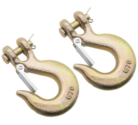 Five Sixteenth Inch Clevis Slip Hook With Safety Latch For Heavy Duty Towing And Trailer Winch Use, G70 18000 Lb Capacity