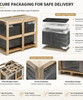 Reinforced wooden crate for Ultra Chic 72 Inch Freestanding Single Sink Bathroom Vanity With Glowing Led Mirror Cabinet.