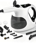 Rapid 3 Second Heat Up Handheld Steam Cleaner With 400Ml Tank and accessories for deep cleaning kitchen grease, mold, and stubborn stains.