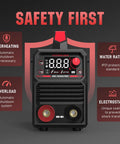 205 Amp Stick Welder Workhorse With Large LED Display Dual Voltage 110V 220V Inverter IGBT Arc Force Hot Start MMA Welder For Smooth Reliable Welds Performance Beast front view