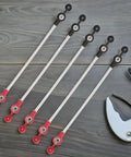 Five Pack Battery Tricycle Charging Cable Connector For EVs, Easy Install, shown with tools and covered wire design