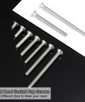 M2 By 6mm Flat Head Socket Cap Screws 100 Pack Durable 304 Stainless Steel 18 8 Machine Screws Flat Countersunk Bolts displayed