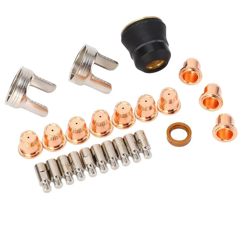 Senecesli 24 Piece Plasma Cutting Torch Tip Kit With Universal Fit For PT60 PTM60 IPT60 And PT40 Sets: 10 tips and electrodes.