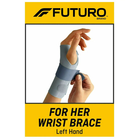 Left Hand Wrist Support For Her Adjustable Moderate Carpal Tunnel Relief With Plush Gel Palm Cushion Easy On Off Sleeve Design Lightweight Breathable All Day Comfy Wear