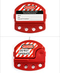 Lockout Tagout Safety Cable Lock, 4 Pack Adjustable Steel Wire Padlock, Vinyl Coated Heavy Duty tag with danger labels.