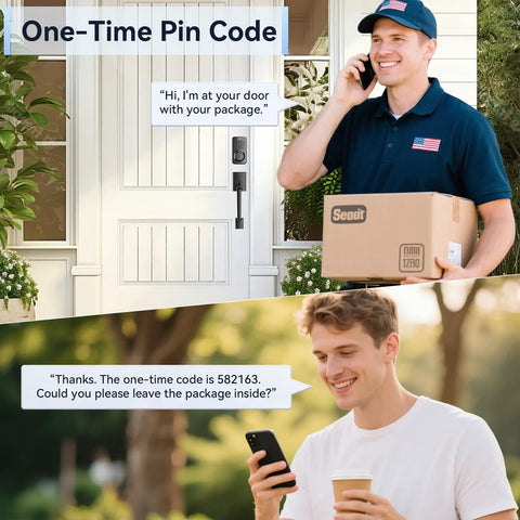 No Sweat Smart Fingerprint Door Lock With Lightning Fast Zero Lag App Unlock And Smooth Turn Handle Set In Glossy Black For Rock Solid Front Door Security