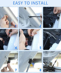 Installation of Toyota Tacoma Front Hood Lift Supports Kit 2005 2015 Direct Bolt On Fit Replacement Shock Struts