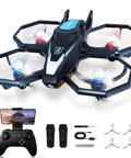 Camera Drone For Kids And Beginners With Remote Control And App Control, Easy To Fly, Altitude Hold, accessories shown
