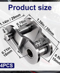 4 PCS #60 Roller Chain Offset Half Links For Motorbike Dirt Bike ATV shown with dimensions marked for sizing and fit.