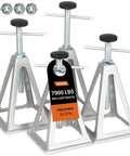 Beefy Heavy Duty RV Stabilizer Jacks, 7,900 Lbs Capacity, Stack Jack Stands, Durable Aluminum, 4 Pack with Nuts