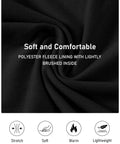 Close-up of thermal lining on Women Long Sleeve Golf Polo Shirt Quarter Zip Stand Collar Pullover With Thermal Lining For Cold Weather Athletic Workout Top For Golf And Gym Training Black Size Medium Moisture Wicking Breathable.