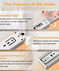 Built Tough Stainless Steel Soft Close Drawer Slides Full Extension Heavy Duty Cabinet Hardware features detachable design and hydraulic damper.