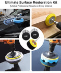 All In One 160 Pieces 3 Inch Sanding Discs Polishing Kit in use on car and wood surfaces