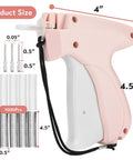 Clothing Label Gun Tag Kit With Five Needles And One Thousand Micro Fasteners Pink Edition For Stores Warehouses