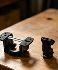 Heavy Duty Steel Ceiling Fan Mounting Bracket For Sloped And Vaulted Ceilings, Black Metal Bracket With Wide Angle Adaptability