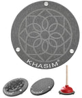 Solid Diatomaceous Earth Plunger Tray Quick Dry Gray Bathroom Drip Holder For Seven Inch Toilet Tools with decorative design.