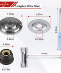 Universal 6 Steel Razors Weed Eater Head With Adapter Kit for Straight Shaft Trimmers parts and measurements