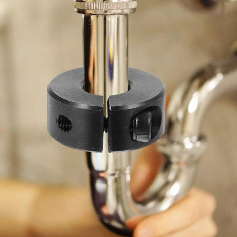 Steel Split Shaft Collar Clamp No Fuss Fixed 16mm ID 34mm OD 13mm Thick Keyed Shaft Ring For Industrial Power Transmission