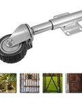 Heavy Duty Gate Support Caster Wheel With Spring Shock Absorption System for Yard Gates, 3 Inch, steel, for outdoor use.