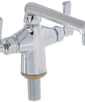 Laboratory Faucet With Single Hole And Dual Lever Handles, Six Inch Swing Spout, 2.2 GPM Aerator, Clog Resistant Diaphragm