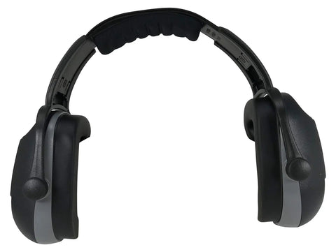 HP23 Hearing Protector Earmuffs With Noise Reduction 23dB, Black With Orange Lettering, Padded Stainless Steel Spring Wire Headband
