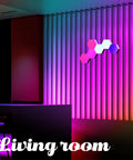Remote Control Hexagon Wall Light Kit Smart Wall Mounted Touch Sensitive Geometric Modular RGB LED Panels illuminated on wall
