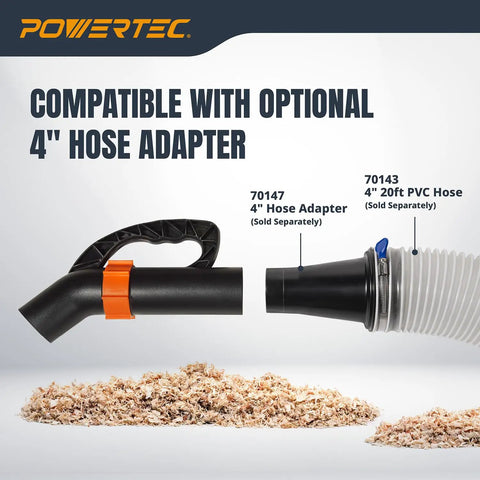 Two And A Half Inch Dust Collection Hose Floor Sweep Kit With 36 Inch Clear Tube, Three Nozzles For Dust Busting, optional adapter