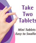 Hand holding Minis 600 Plus D3 Calcium And Mineral Supplement Tablets with Vitamin D for Bone Health and Strong Bones for Adults.
