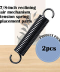 Heavy Duty Recliner Chair Tension Springs For Smooth Replacement Fix Your Creaky Couch With Rust Resistant Galvanized Steel Parts; 4 7/8-inch black extension spring.