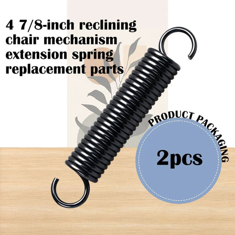 Heavy Duty Recliner Chair Tension Springs For Smooth Replacement Fix Your Creaky Couch With Rust Resistant Galvanized Steel Parts; 4 7/8-inch black extension spring.
