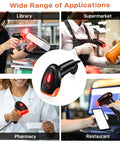 2D USB Wired Barcode Scanner With Plug And Play Setup For 1D And 2D Codes, Fast CCD Image Reading in various applications