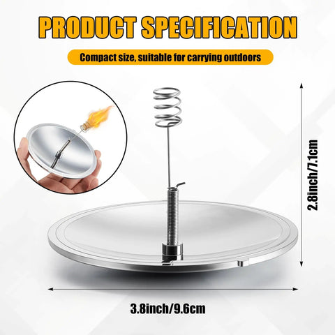 Two Pack Solar Fire Starter Lighters For Camping And Survival Gear That Fire Up Quick With Windproof Waterproof Solar Spark Igniters And Parabolic Mirror For Easy Fire Starting Emergency Travel Kit Outdoor Hiking Home Yard Use, product specification