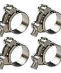 T Bolt Hose Clamp 17 To 19mm OD 304 Stainless Steel Pipe Strap Clamp Adjustable Heavy Duty Tube Clamp 4 Pack
